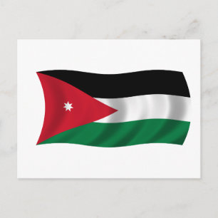 Vlag van Jordanië Briefkaart