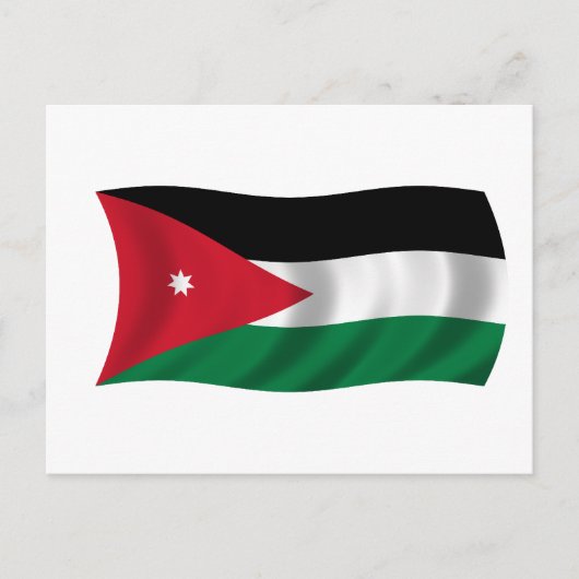 Vlag van Jordanië Briefkaart (Voorkant)