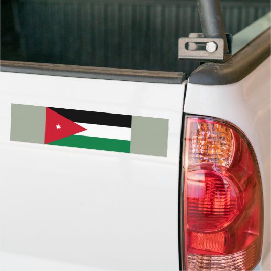 Vlag van Jordanië Bumpersticker (Op Truck)