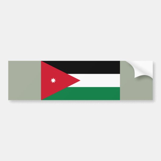 Vlag van Jordanië Bumpersticker (Voorkant)