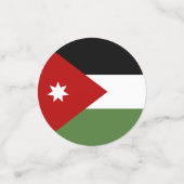 Vlag van Jordanië Confetti (Kleine voorkant)
