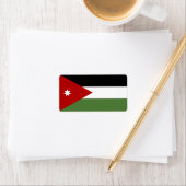 Vlag van Jordanië Etiket (Insitu)