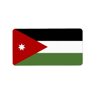 Vlag van Jordanië Etiket