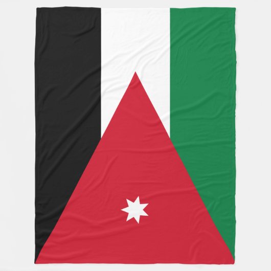Vlag van Jordanië Fleece Deken (Voorkant)