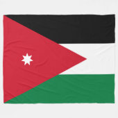 Vlag van Jordanië Fleece Deken (Voorkant (Horizontaal))