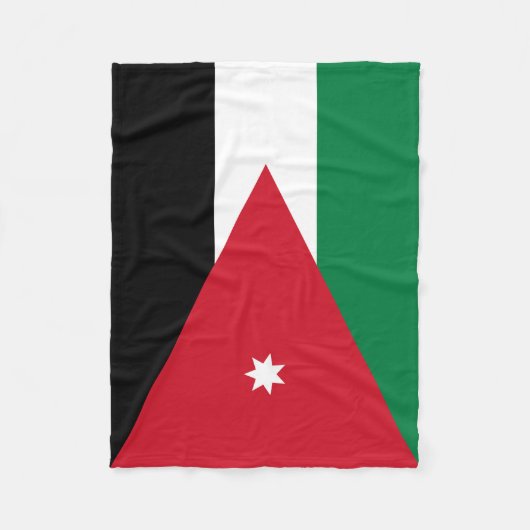 Vlag van Jordanië Fleece Deken (Voorkant)