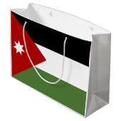 Vlag van Jordanië Groot Cadeauzakje (Achterkant Gekanteld)