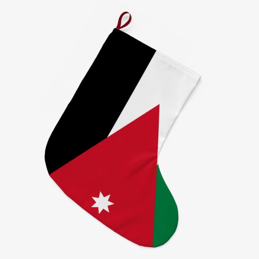 Vlag van Jordanië Grote Kerstsok (Voorkant (Hangend))
