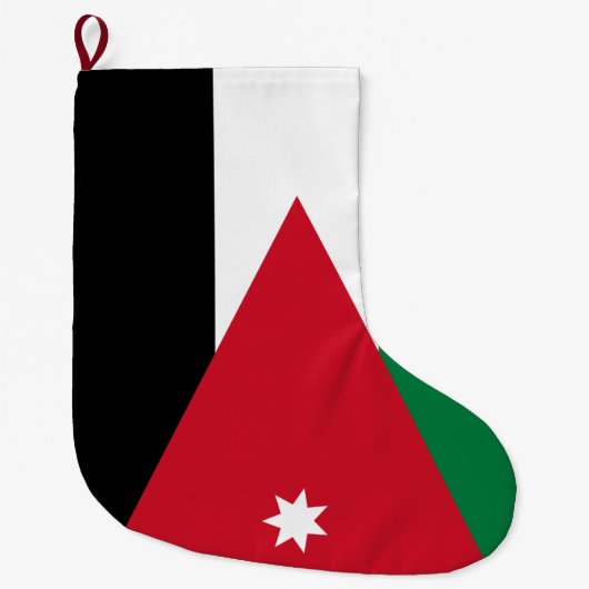 Vlag van Jordanië Grote Kerstsok (Voorkant)