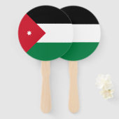Vlag van Jordanië Handwaaier (Voorkant en achterkant)