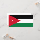 Vlag van Jordanië Kaart (Voorkant / Achterkant in situ)