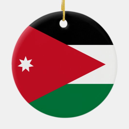 Vlag van Jordanië Keramisch Ornament (Achterkant)