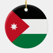 Vlag van Jordanië Keramisch Ornament (Achterkant)