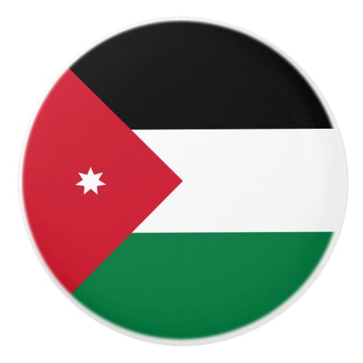 Vlag van Jordanië Keramische Knop (Voorkant)