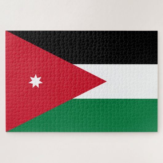 Vlag van Jordanië Legpuzzel (Horizontaal)