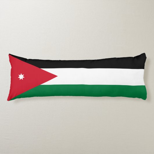Vlag van Jordanië Lichaamskussen (Voorkant)
