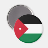 Vlag van Jordanië Magneet (Voorkant / Achterkant)