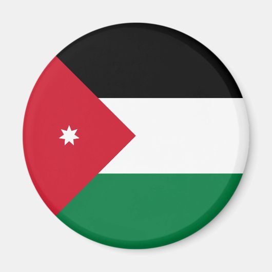 Vlag van Jordanië Magneet (Voorkant)