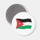 Vlag van Jordanië magneet (Voorkant / Achterkant)