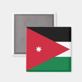Vlag van Jordanië Magneet (Voorkant / Achterkant)