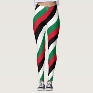 Vlag van Jordanië met diagonale strepen in de nati Leggings