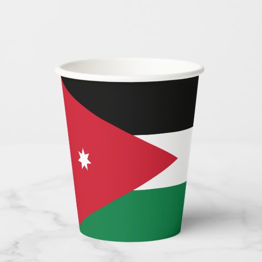 Vlag van Jordanië Papieren Bekers (Voorkant)
