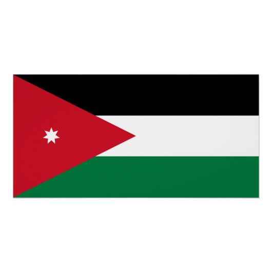 Vlag van Jordanië Perfect Poster (Voorkant)