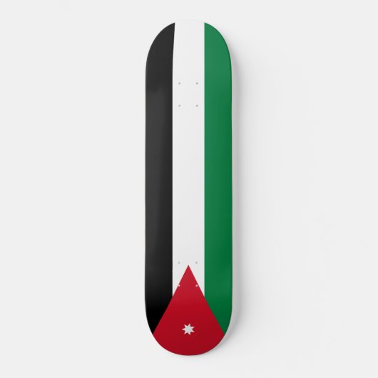 Vlag van Jordanië Persoonlijk Skateboard (Voorkant)