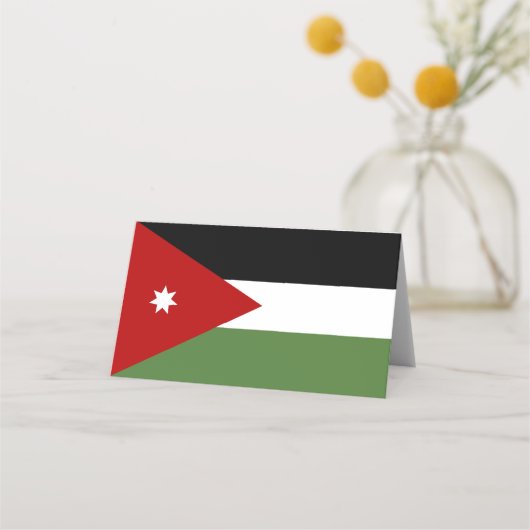Vlag van Jordanië Plaatskaartje (Voorkant)