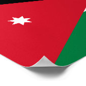 Vlag van Jordanië Poster (Hoek)