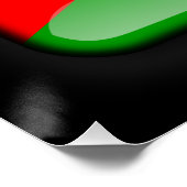 Vlag van Jordanië Poster (Hoek)