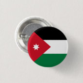 Vlag van Jordanië Ronde Button 3,2 Cm (Voorkant /achterkant)