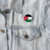 Vlag van Jordanië Ronde Button 3,2 Cm (In situ)