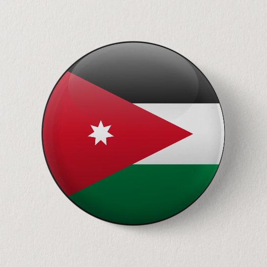 Vlag van Jordanië Ronde Button 5,7 Cm (Voorkant)