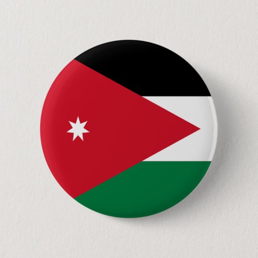 Vlag van Jordanië Ronde Button 5,7 Cm (Voorkant)