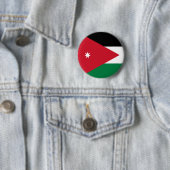 Vlag van Jordanië Ronde Button 5,7 Cm (In situ)
