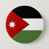 Vlag van Jordanië Ronde Button 7,6 Cm (Voorkant)
