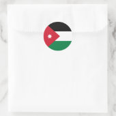 Vlag van Jordanië Ronde Sticker (Tas)