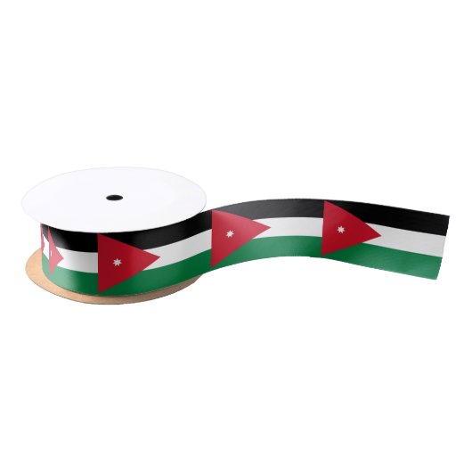 Vlag van Jordanië Satijnen Lint (Spoel)