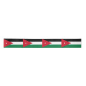 Vlag van Jordanië Satijnen Lint (Voorkant)