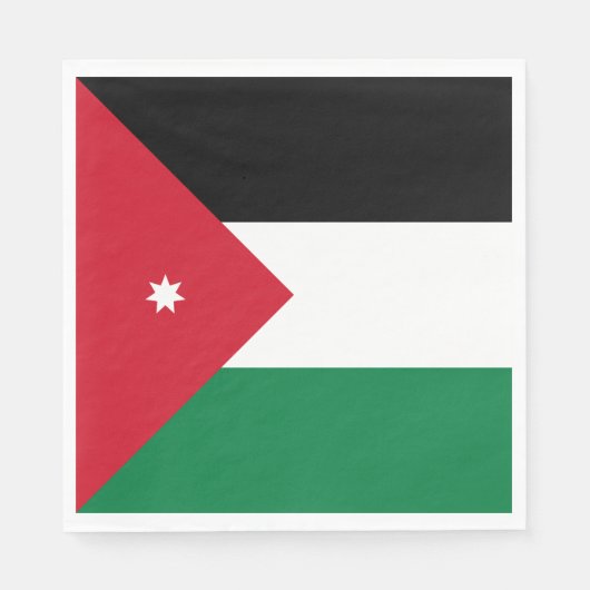 Vlag van Jordanië Servet (Voorkant)