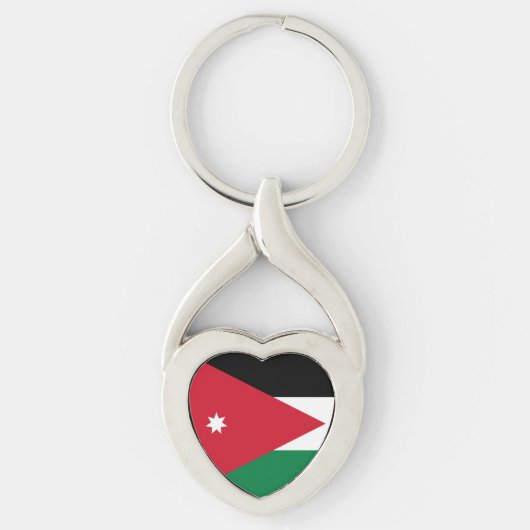Vlag van Jordanië Sleutelhanger (Voorkant)