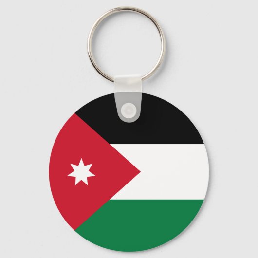 Vlag van Jordanië Sleutelhanger (Voorkant)