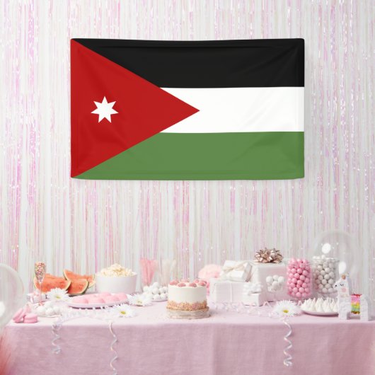 Vlag van Jordanië Spandoek (Feest)