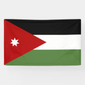 Vlag van Jordanië Spandoek (Horizontaal)