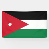 Vlag van Jordanië Spandoek (Horizontaal)