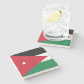 Vlag van Jordanië Stenen Onderzetter (Zijkant)
