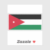 Vlag van Jordanië Sticker (Vel)