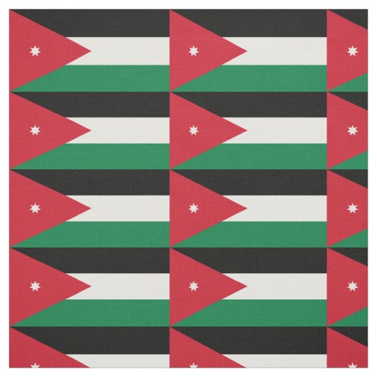 Vlag van Jordanië Stof (Swatch)