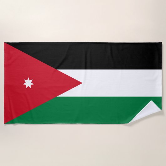 Vlag van Jordanië Strandlaken (Voorkant)